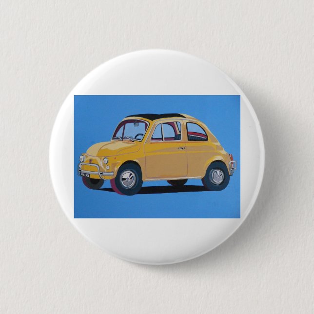 Badge Rond 5 Cm Fiat 500 (Devant)