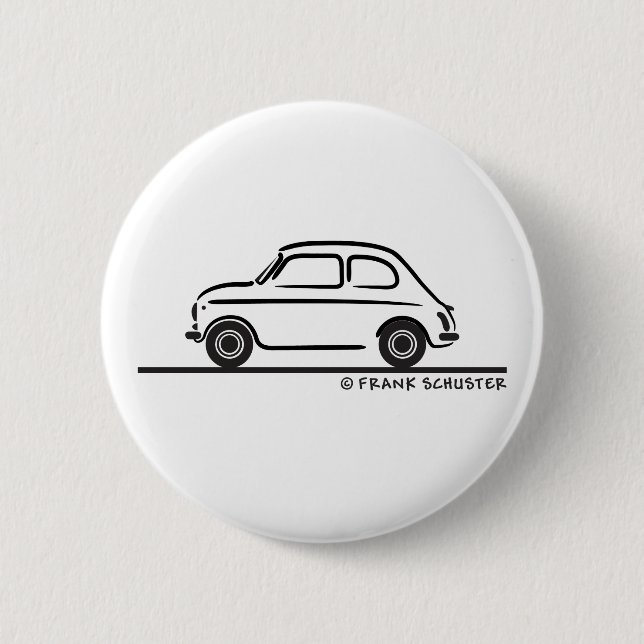 Badge Rond 5 Cm Fiat 500 Cinquecento (Devant)