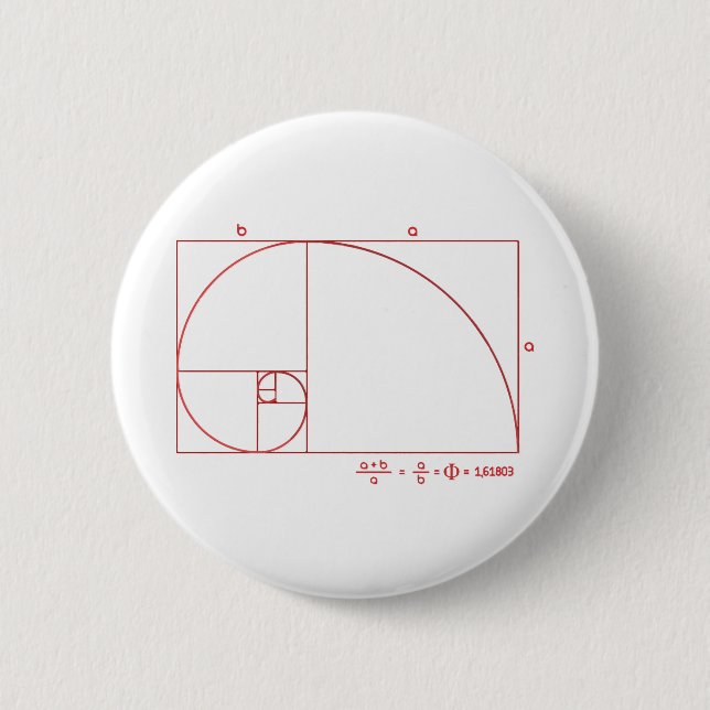 Badge Rond 5 Cm Fibonacci (Devant)
