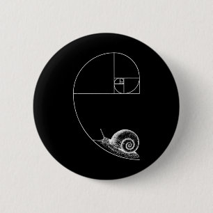 Badge Rond 5 Cm Fibonacci Avec Escargot Mathématiques Mathématique