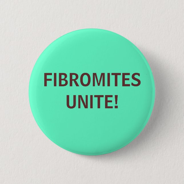 Badge Rond 5 Cm FIBROMITES UNISSENT ! - bouton (Devant)