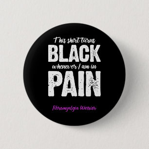 Badge Rond 5 Cm Fibromyalgie Guerrier Douleur Chronique Sensibilis