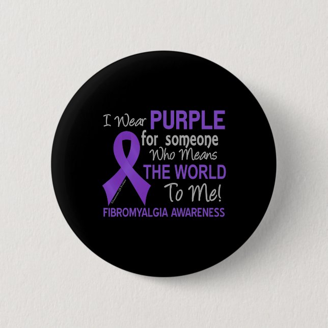 Badge Rond 5 Cm Fibromyalgie Pour Quelqu'Un Qui Veut Dire Que Le M (Devant)