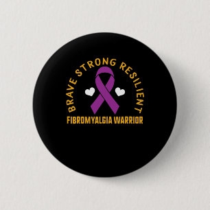 Badge Rond 5 Cm Fibromyalgie résistante forte Pu de sensibilisatio