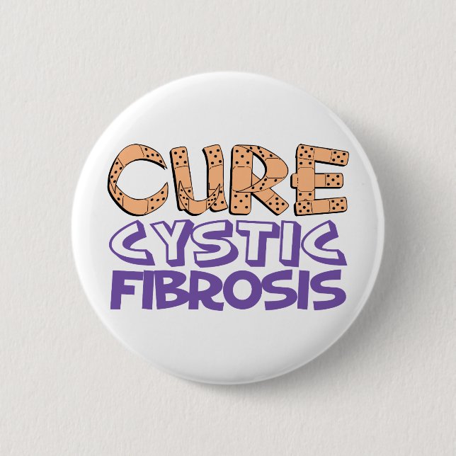 Badge Rond 5 Cm Fibrose kystique de la guérison (Devant)