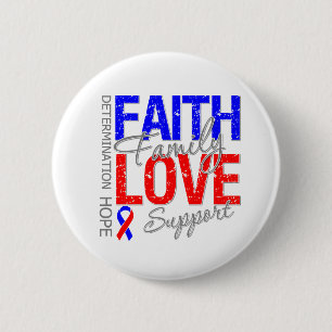 Badge Rond 5 Cm Fibrose pulmonaire de collage de famille de foi