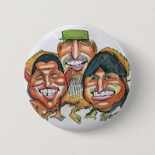 Badge Rond 5 Cm Fidel Castro, Hugo Chavez, moraux d'evo