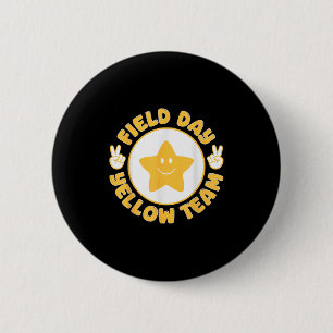 Badge Rond 5 Cm Field Day Fun Day Jaune Équipe Jaune Amusement Équ