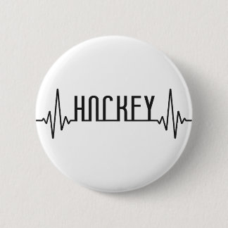 Badge Rond 5 Cm Field Hockey Heartbeat Hockey _1 