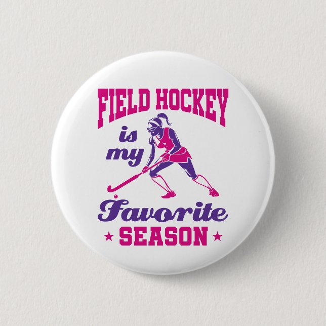 Badge Rond 5 Cm Field Hockey Is (Devant)
