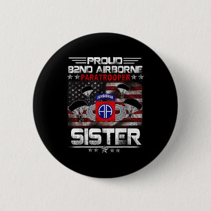 Badge Rond 5 Cm Fier 82e parachutiste aéroporté Sister Us Drapeau 