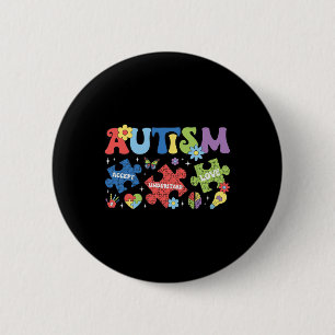 Badge Rond 5 Cm Fier Autisme Maman Sensibilisation sur l'autisme c