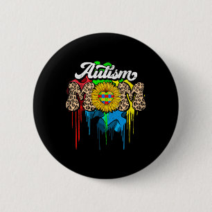 Badge Rond 5 Cm Fier Autisme Maman Soutien Sensibilisation sur l'a