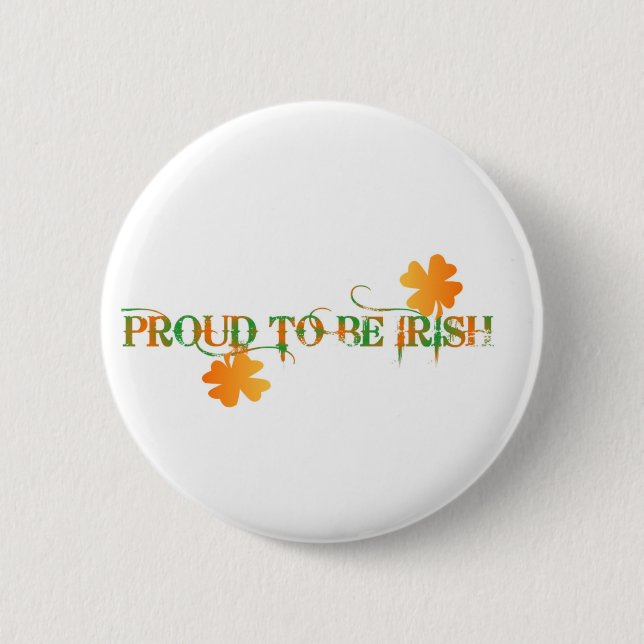 Badge Rond 5 Cm Fier D'Être Irlandais (Devant)
