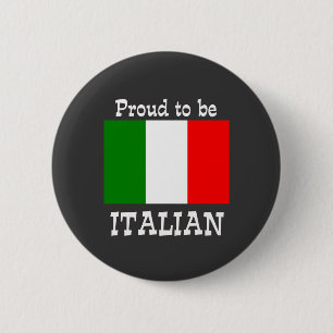 Badge Rond 5 Cm Fier d'être italien