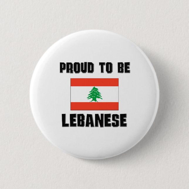 Badge Rond 5 Cm Fier d'être LIBANAIS (Devant)