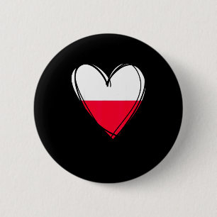 Badge Rond 5 Cm Fier d'être polonais j'aime varsovie drapeau de la