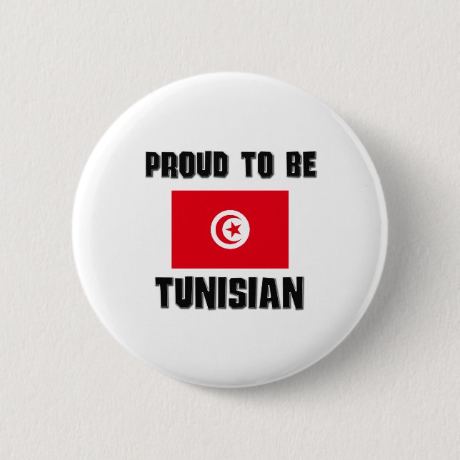 Badge Rond 5 Cm Fier d'être TUNISIEN (Devant)