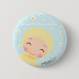 Badge Rond 5 Cm Fier d'être un insigne musulman