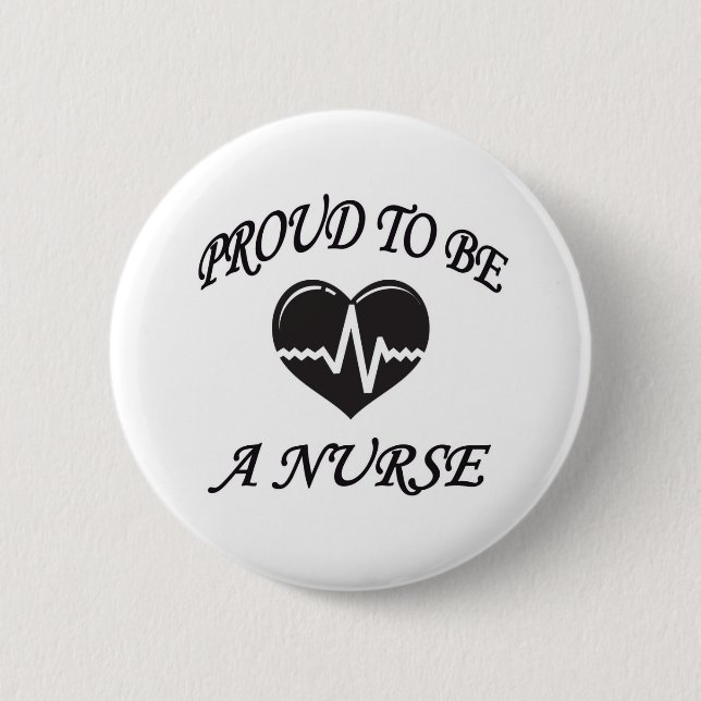 BADGE ROND 5 CM FIER D'ÊTRE UNE INFIRMIÈRE (Devant)