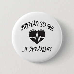 BADGE ROND 5 CM FIER D'ÊTRE UNE INFIRMIÈRE