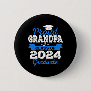 Badge Rond 5 Cm Fier Grand-Père De 2024 Diplômé Awesome Famille Co