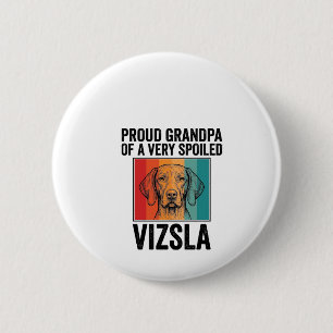Badge Rond 5 Cm Fier grand-père Vizsla conception vintage amateur