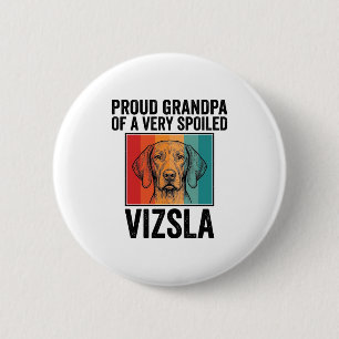 Badge Rond 5 Cm Fier grand-père Vizsla conception vintage amateur