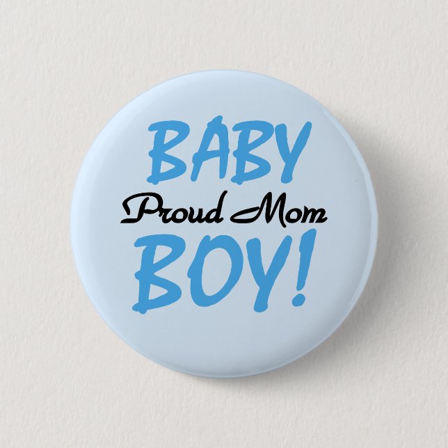 Badge Rond 5 Cm Fier maman Baby Boy Tshirts et cadeaux (Devant)