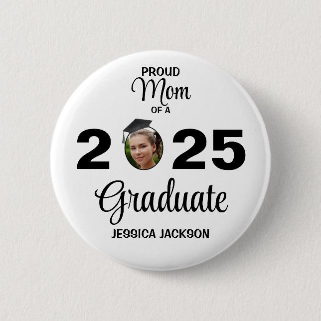 Badge Rond 5 Cm Fier maman d'un Bouton Graduate 20xx (Devant)