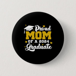 Badge Rond 5 Cm Fier Maman D'Un Cl De Diplômé Supérieur Diplômé 1