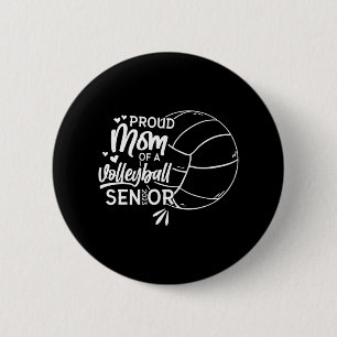 Badge Rond 5 Cm Fier maman d'un senior de volley-ball 2023