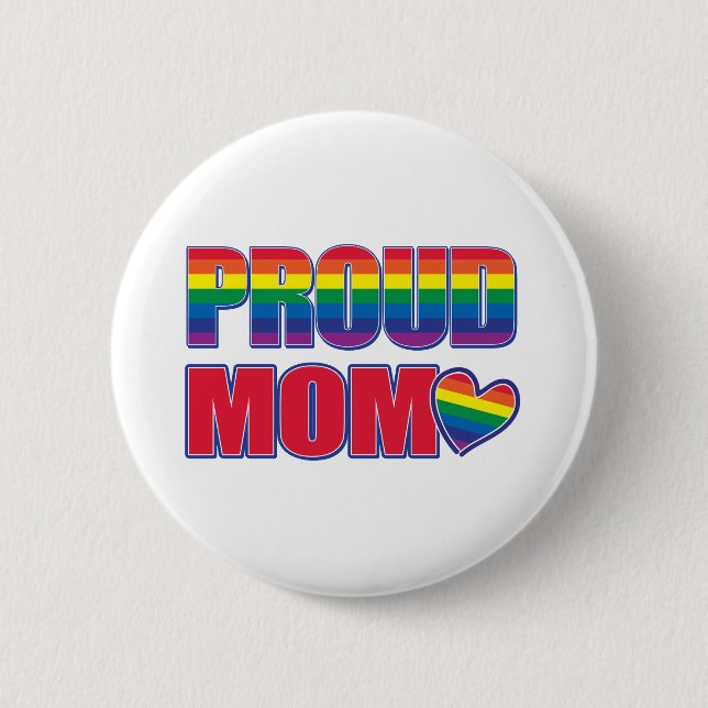 Badge Rond 5 Cm Fier maman Gay pride (Devant)