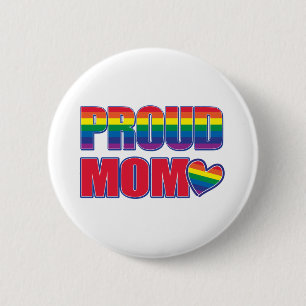 Badge Rond 5 Cm Fier maman Gay pride