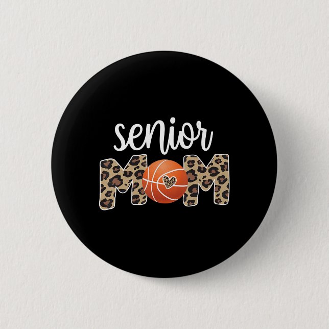 Badge Rond 5 Cm Fier maman senior Joueuse de basket-ball Joueuse s (Devant)