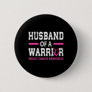 Badge Rond 5 Cm Fier Mari D'Un Guerrier Du Cancer Du Sein Squ Sout