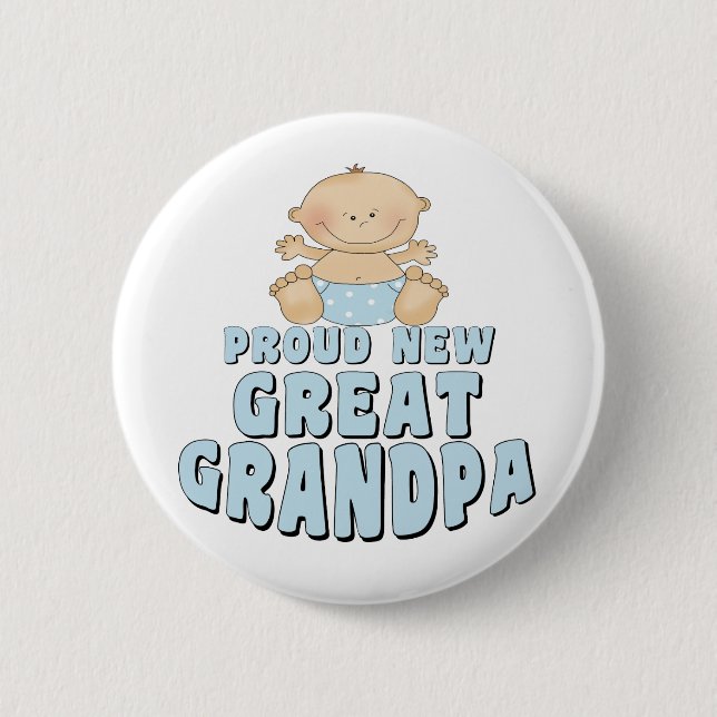 Badge Rond 5 Cm FIER NOUVEAU Arrière-grand-père garçon (Devant)