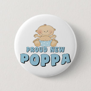 Badge Rond 5 Cm FIER NOUVEAU Papa Garçon