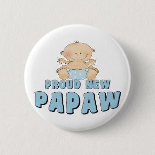 Badge Rond 5 Cm FIER NOUVEAU Papy garçon