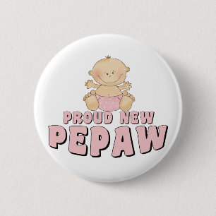 Badge Rond 5 Cm FIER NOUVEAU Papy garçon
