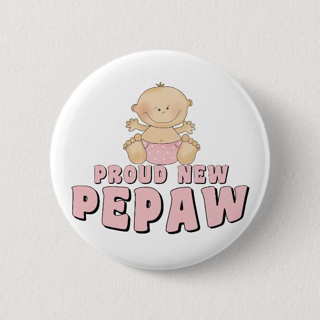 Badge Rond 5 Cm FIER NOUVEAU Papy garçon (Devant)