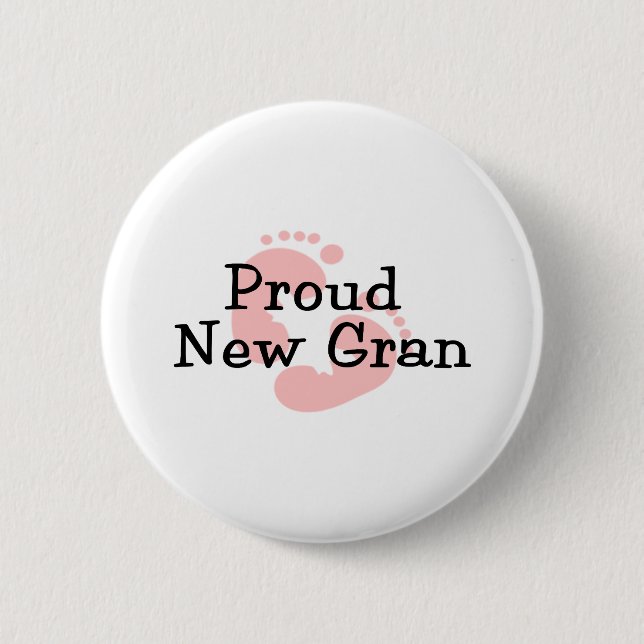 Badge Rond 5 Cm Fier nouvel Empreintes Gran Baby Girl (Devant)