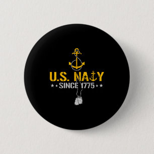 Badge Rond 5 Cm Fier orgueilleux vétéran naval depuis 1775 ancre m