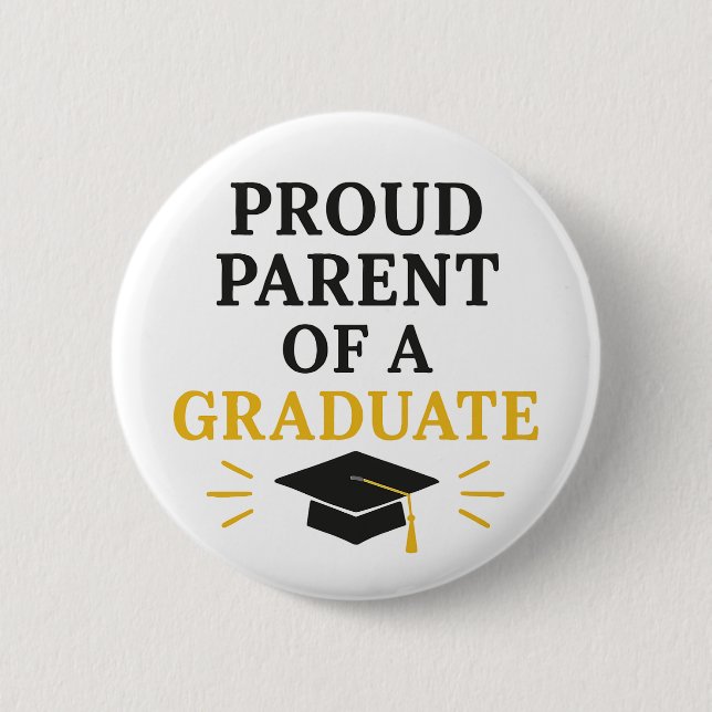 Badge Rond 5 Cm Fier parent d'un diplômé (Devant)