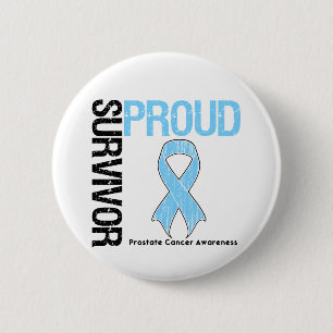 Badge Rond 5 Cm Fier Survivant - Cancer de la prostate