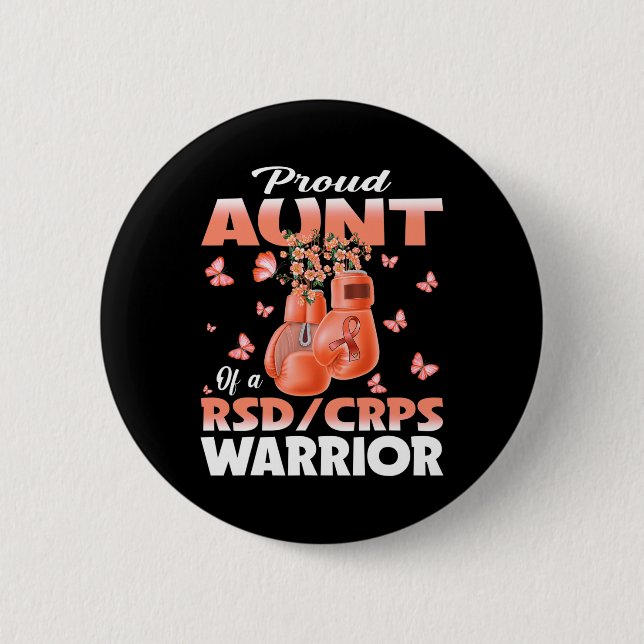 Badge Rond 5 Cm Fier Tante D'Une Boxe De Sensibilisation Des Guerr (Devant)