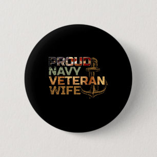 Badge Rond 5 Cm Fier vétéran de la femme américaine Drapeau améric