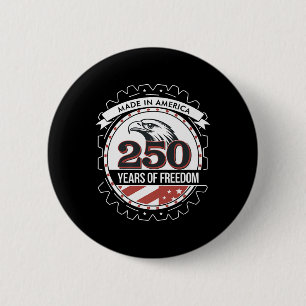 Badge Rond 5 Cm Fière Amérique 250e anniversaire Grunge Usa Juille
