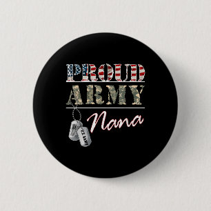 Badge Rond 5 Cm Fière armée Nana American Flag vétéran militaire