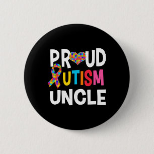 Badge Rond 5 Cm Fière autisme oncle Sensibilisation sur l'autisme